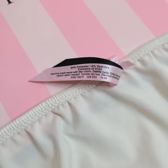Rare VTG VS Sexy Little Things Silky Satin Ruffle Cheeky Panty Size Sm White